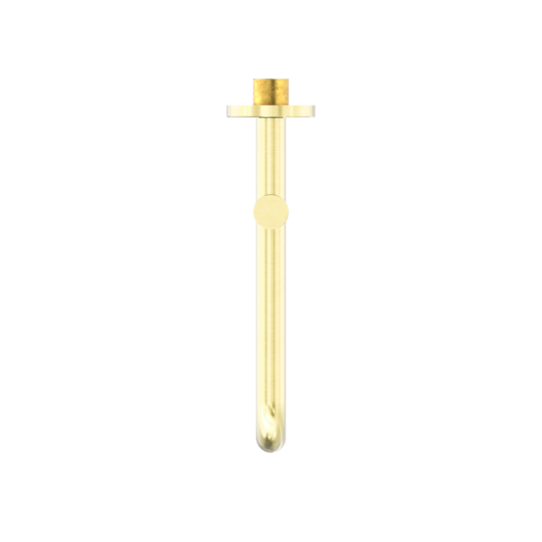 MECCA WALL MOUNTED SWIVEL BASIN/BATH SPOUT ONLY 225MM BRUSHED GOLD