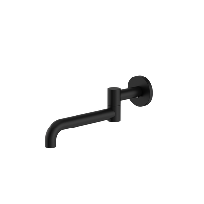 Mecca Wall Mounted Swivel Basin/Bath Spout Only 225mm Matte Black - NR221903gMB