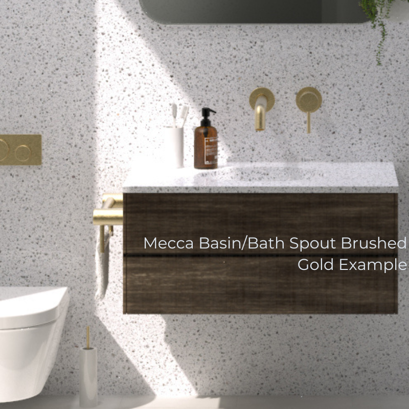 Mecca Basin/Bath Spout Only 230mm Brushed Gold - NR221903C230BG