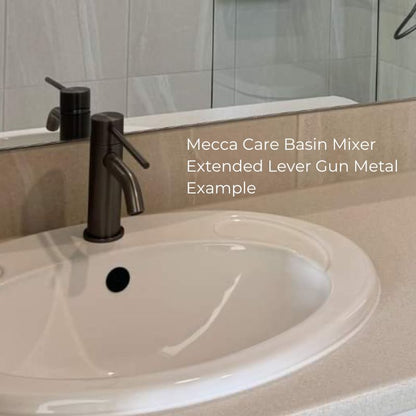 Mecca Care Basin Mixer Extended Lever Brushed Nickel - NR221901dBN