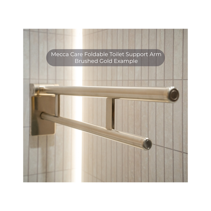 Mecca Care Foldable Toilet Support Arm Gun Metal - NRCR0007GM