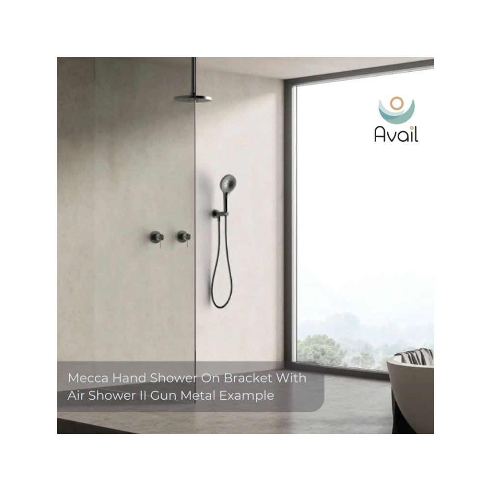 Mecca Hand Shower On Bracket With Air Shower II Brushed Nickel - NR221905FBN