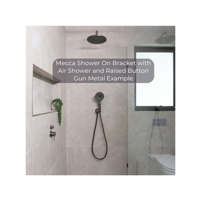 Mecca Hand Shower Set On Bracket with Air Shower and Raised Button Gun Metal - NR221905CGM