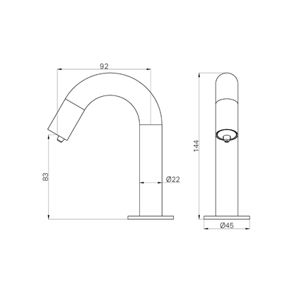 Mecca Hob Mounted Sensor Soap Dispenser Chrome - NR407CH