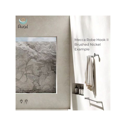 Mecca Robe Hook II Brushed Nickel - NR1982ABN