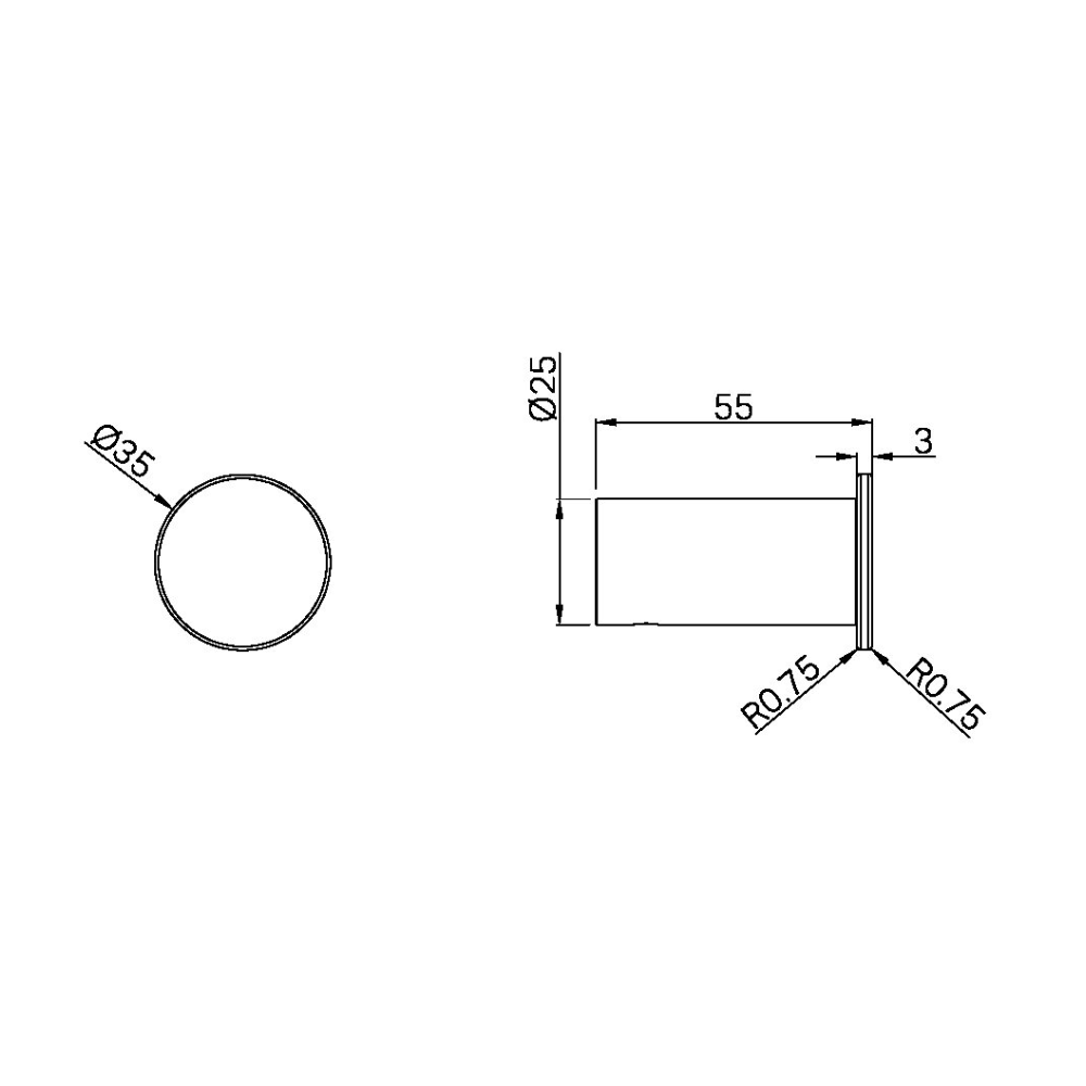 Mecca Robe Hook Slim Chrome - NR1982BCH