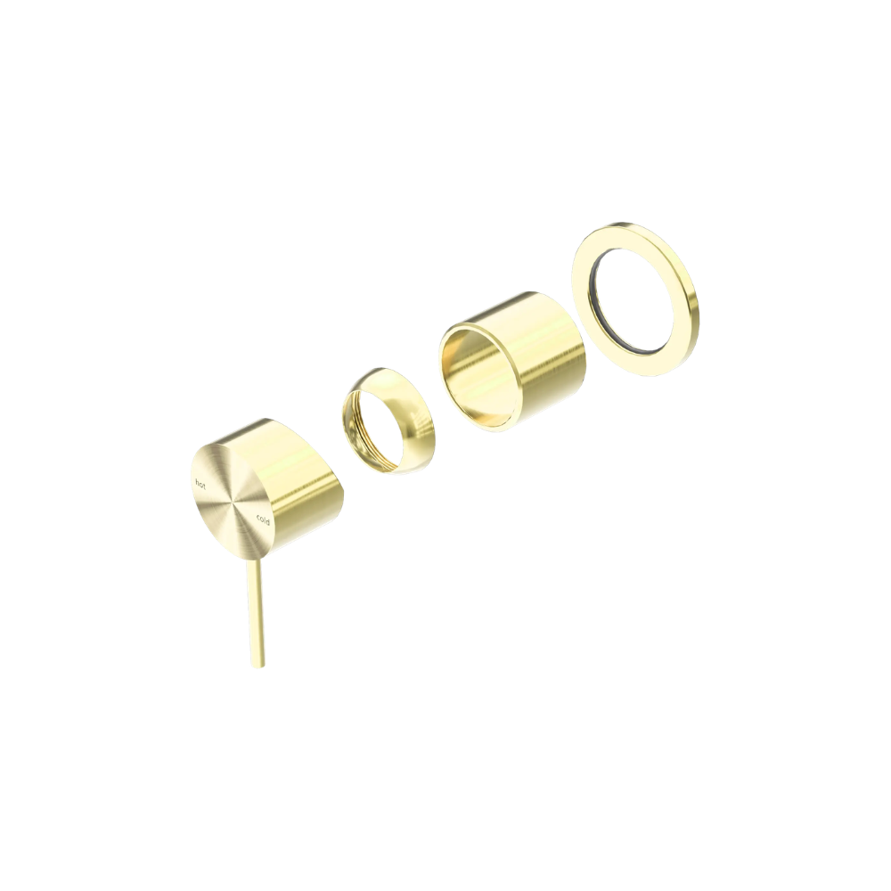 Mecca Shower Mixer 60mm Plate Trim Kit Only Brushed Gold - NR221911HTBG