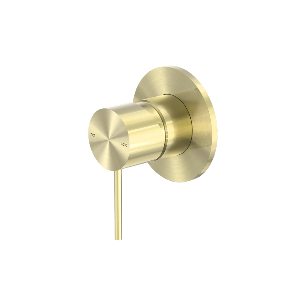 Mecca Shower Mixer 80mm Plate Brushed Gold - NR221911BG