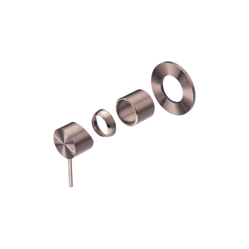 Mecca Shower Mixer 80mm Plate Trim Kit Only Brushed Bronze - NR221911TBZ