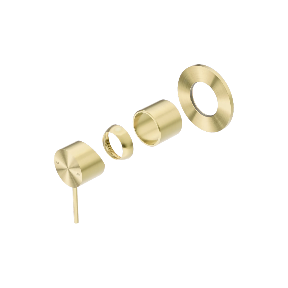 Mecca Shower Mixer 80mm Plate Trim Kit Only Brushed Gold - NR221911TBG