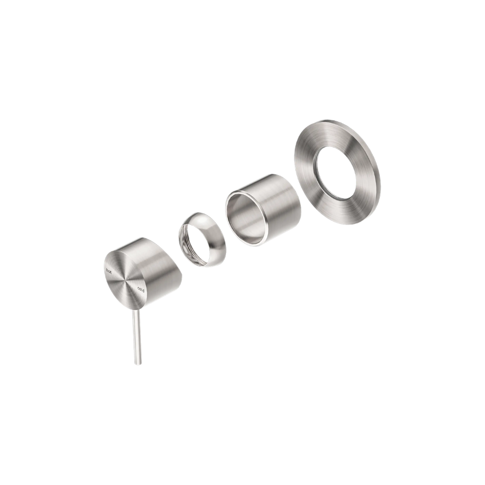 Mecca Shower Mixer 80mm Plate Trim Kit Only Brushed Nickel - NR221911TBN