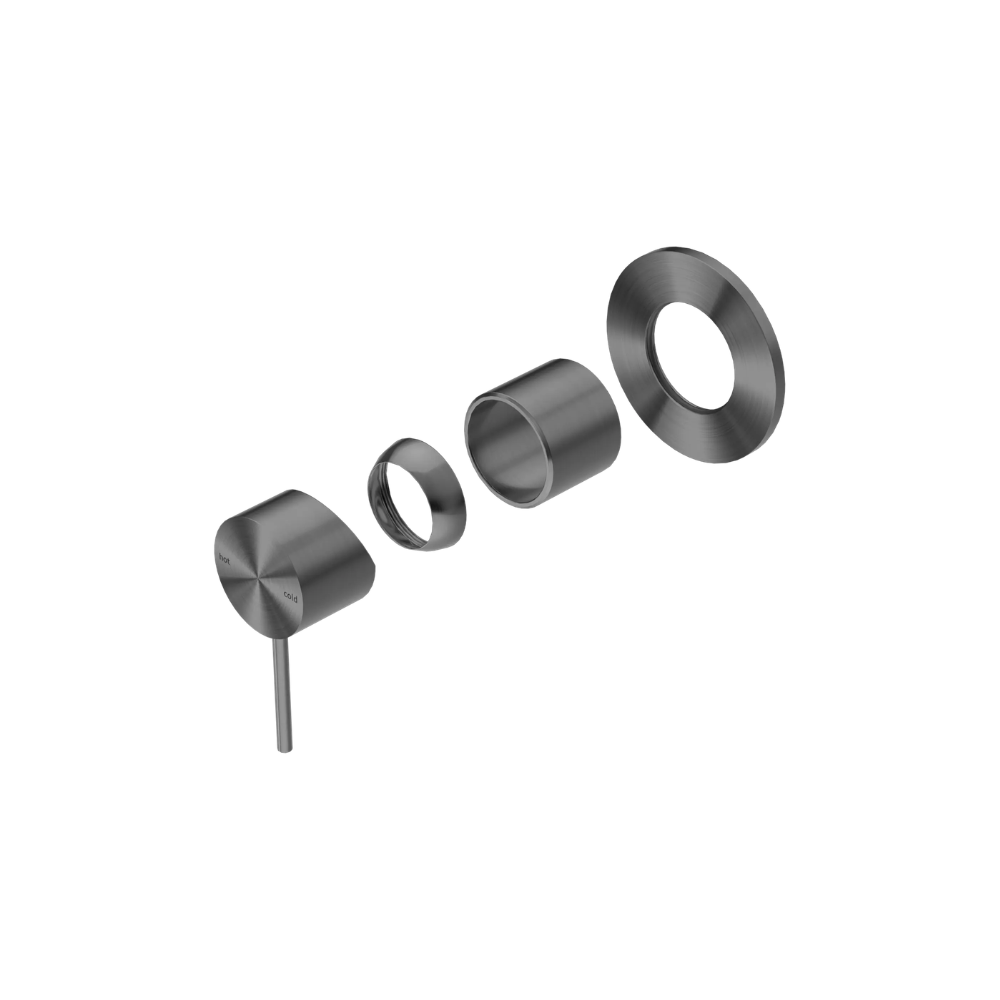 Mecca Shower Mixer 80mm Plate Trim Kit Only Gun Metal - NR221911TGM