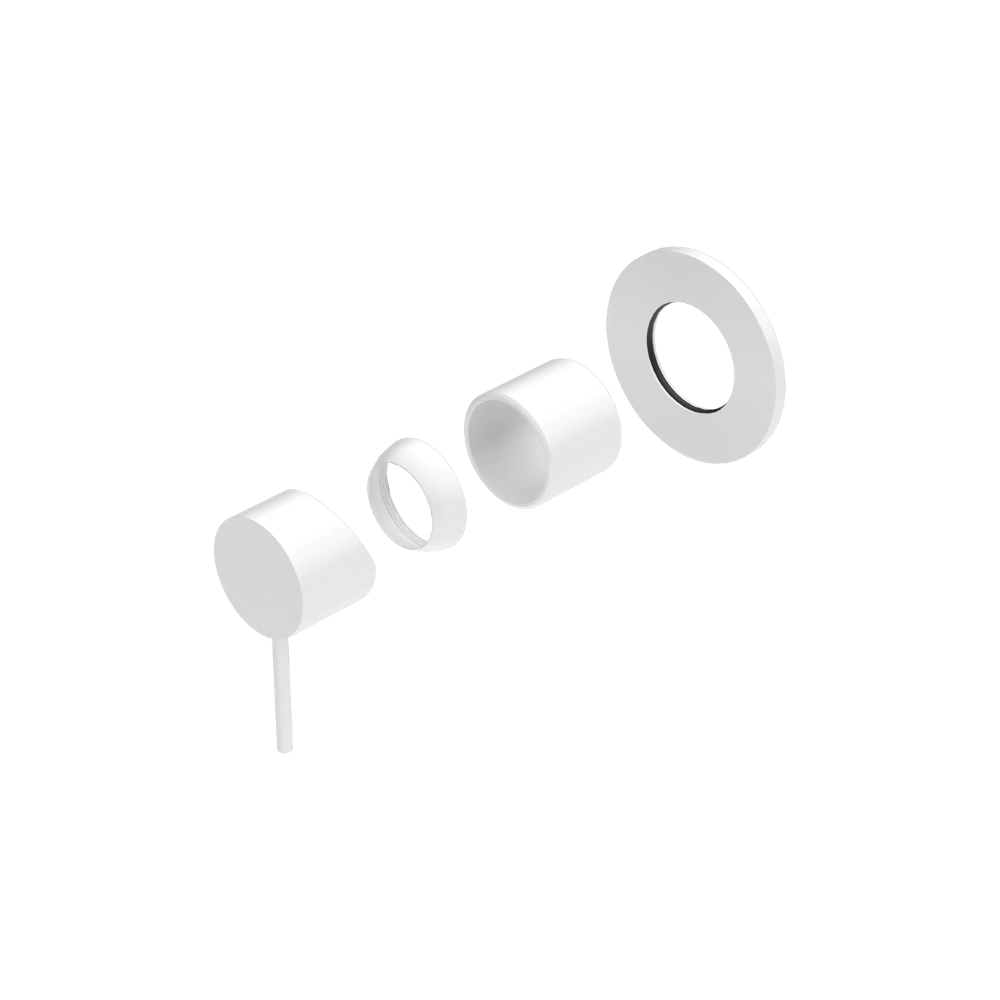 Mecca Shower Mixer 80mm Plate Trim Kit Only Matte White - NR221911TMW