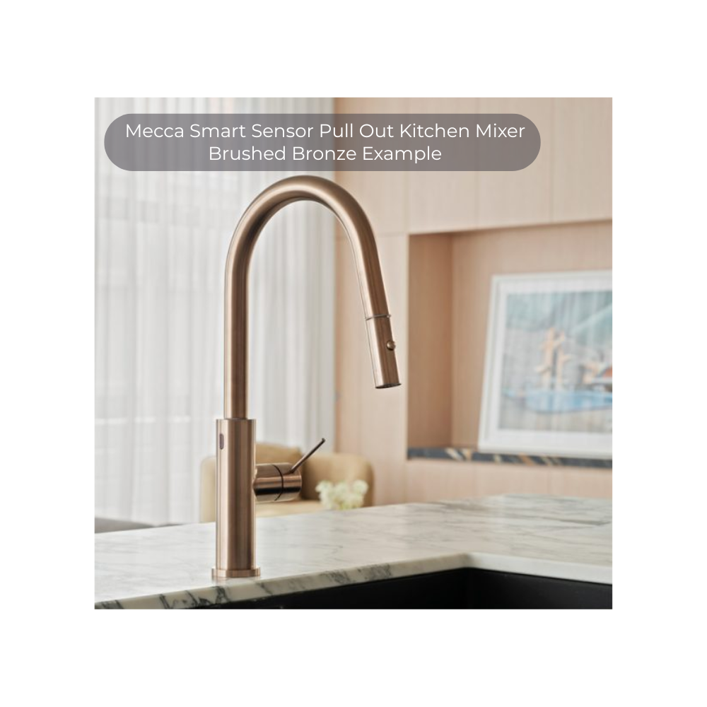 Mecca Smart Sensor Pull Out Kitchen Mixer Brushed Bronze - NR221908ABZ