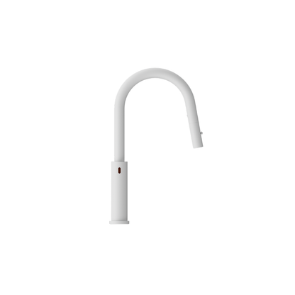 Mecca Smart Sensor Pull Out Kitchen Mixer Matte White - NR221908AMW