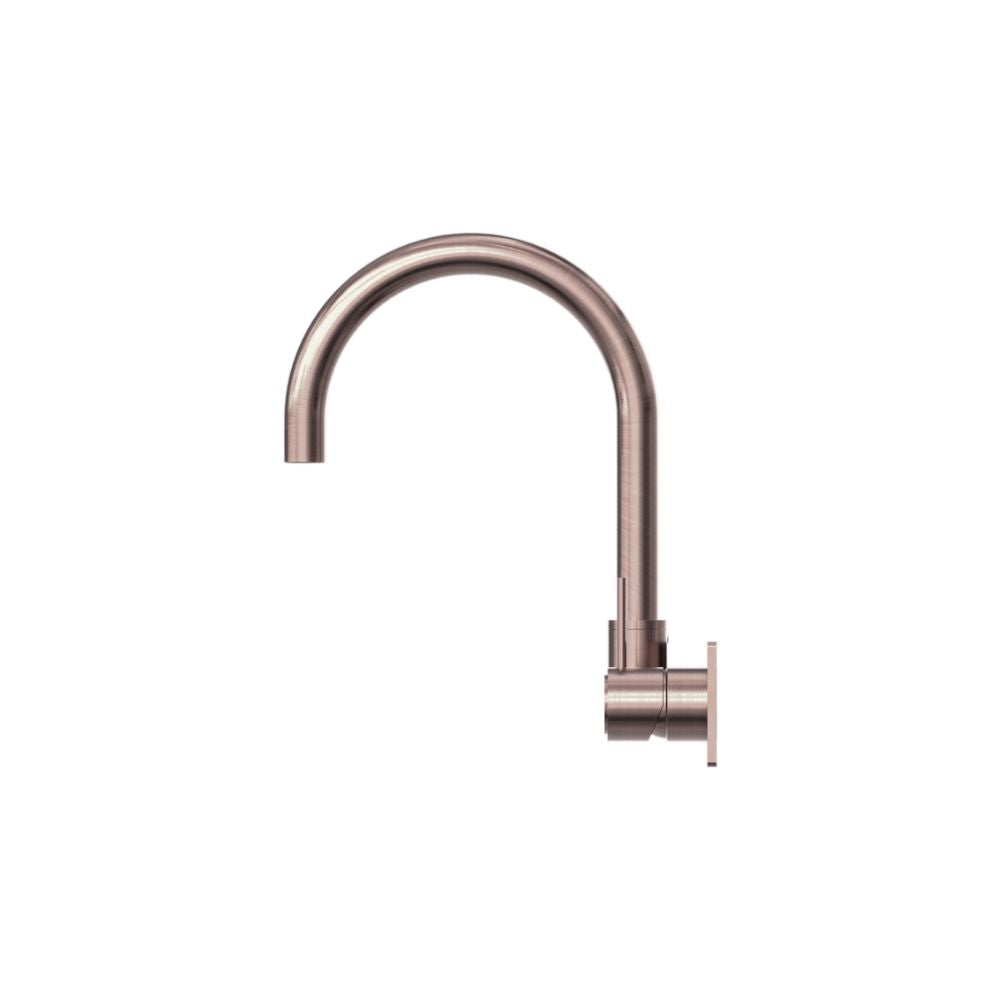 Mecca Wall Basin/Bath Mixer Swivel Spout Handle Up Brushed Bronze - NR221910PBZ
