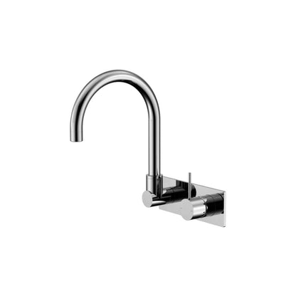 Mecca Wall Basin/Bath Mixer Swivel Spout Handle Up Chrome - NR221910PCH