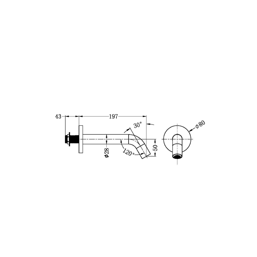 Mecca Wall Mount DDA Sensor Tap 80mm Plate Chrome - NR405CH