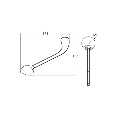Medical Handle Chrome - SP-ALSR167MED