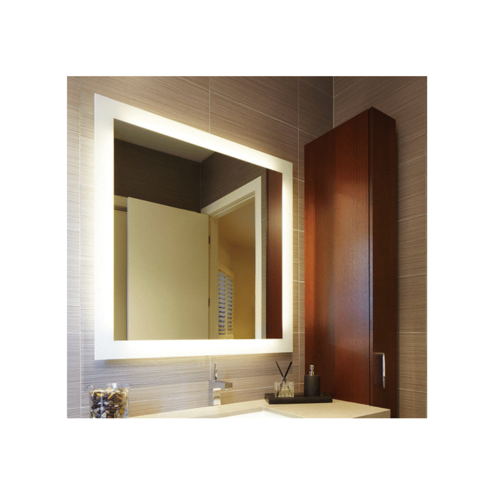 Mirror Backlit Rectangular Mirror Without Border Cool 1200x800x45mm 92 Watts - Includes Mirror Demister - S1200C