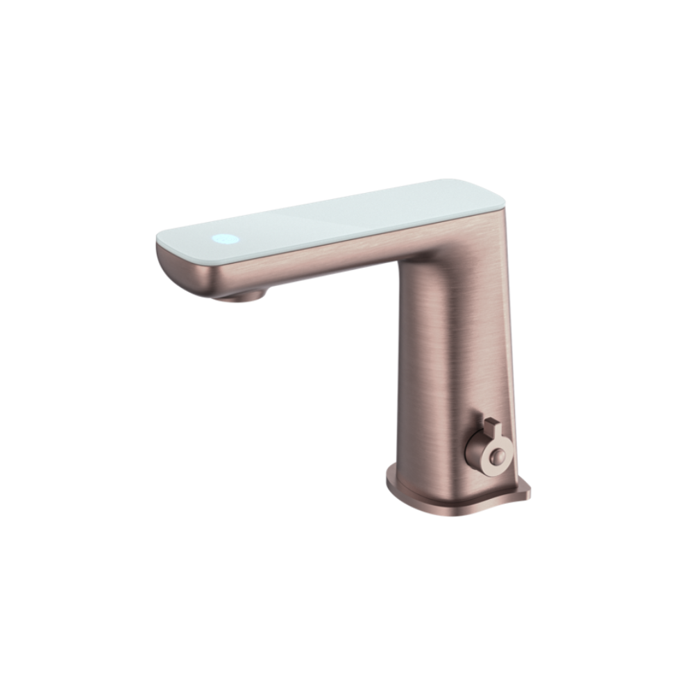 Nero Claudia Sensor Mixer with White Top Display Brushed Bronze - NR222102BZ