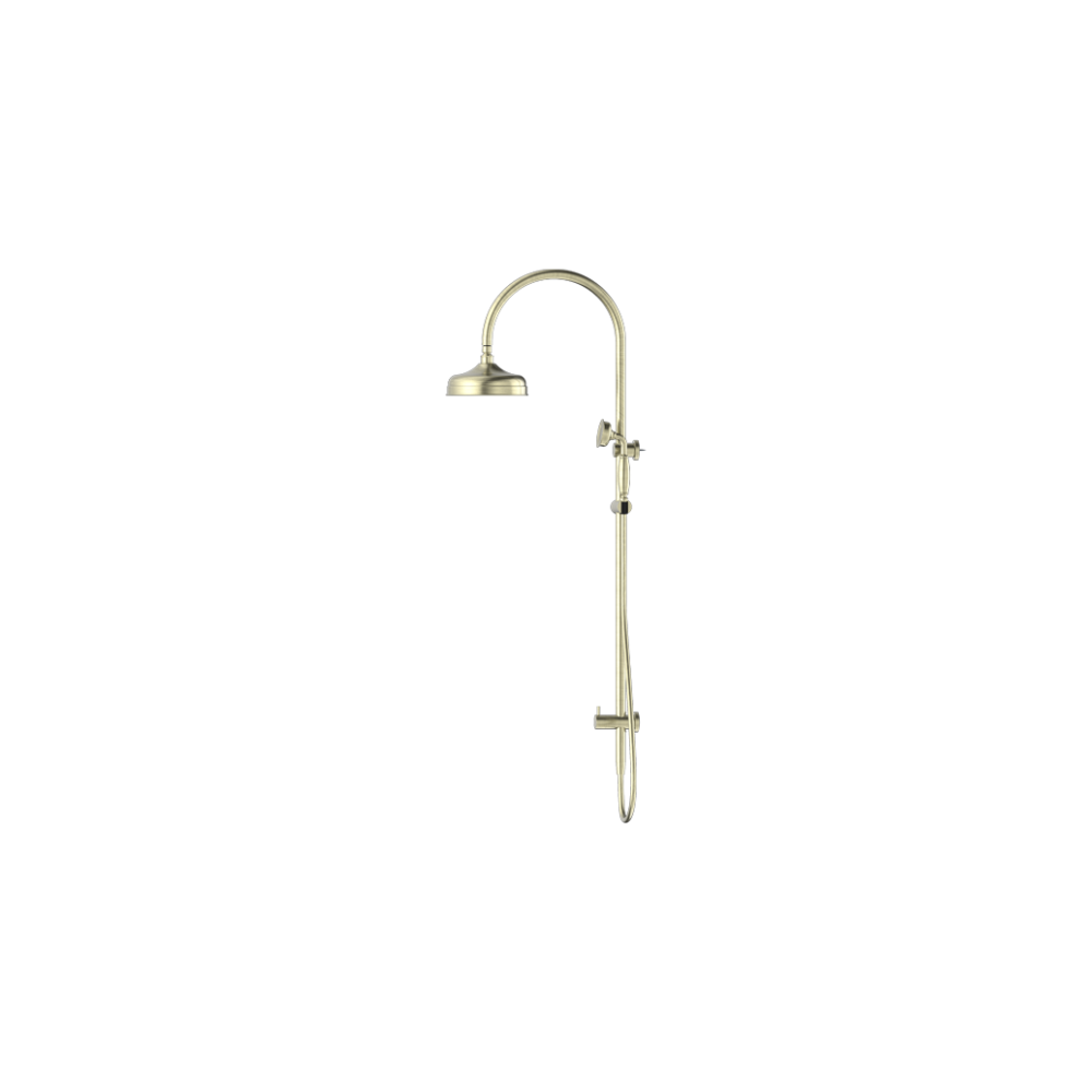 Nero York Twin Shower With Metal Hand Shower Aged Brass - NR69210502AB