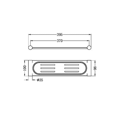 New Mecca Metal Shelf Gun Metal - NR2387aGM