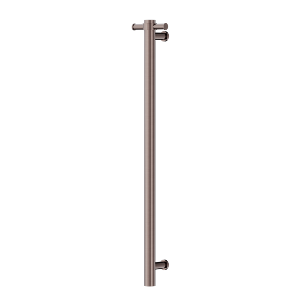 NON-HEATED VERTICAL TOWEL RAIL 900MM BRUSHED BRONZE