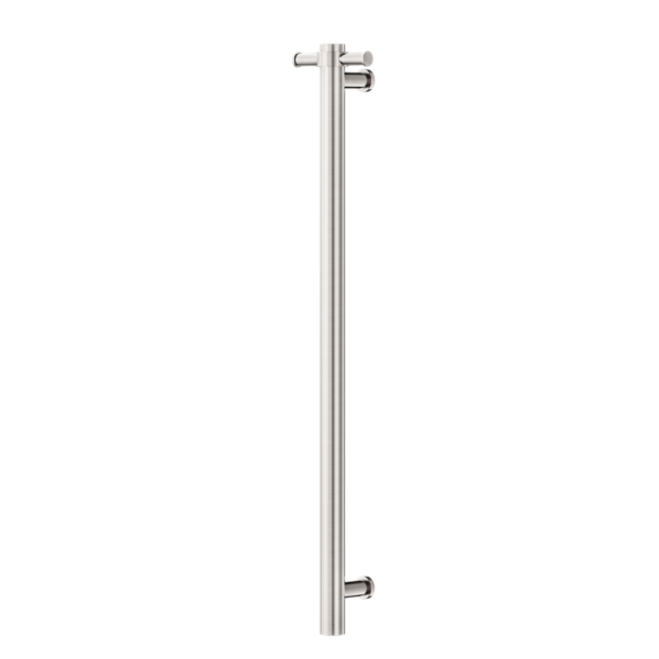 NON-HEATED VERTICAL TOWEL RAIL 900MM BRUSHED NICKEL
