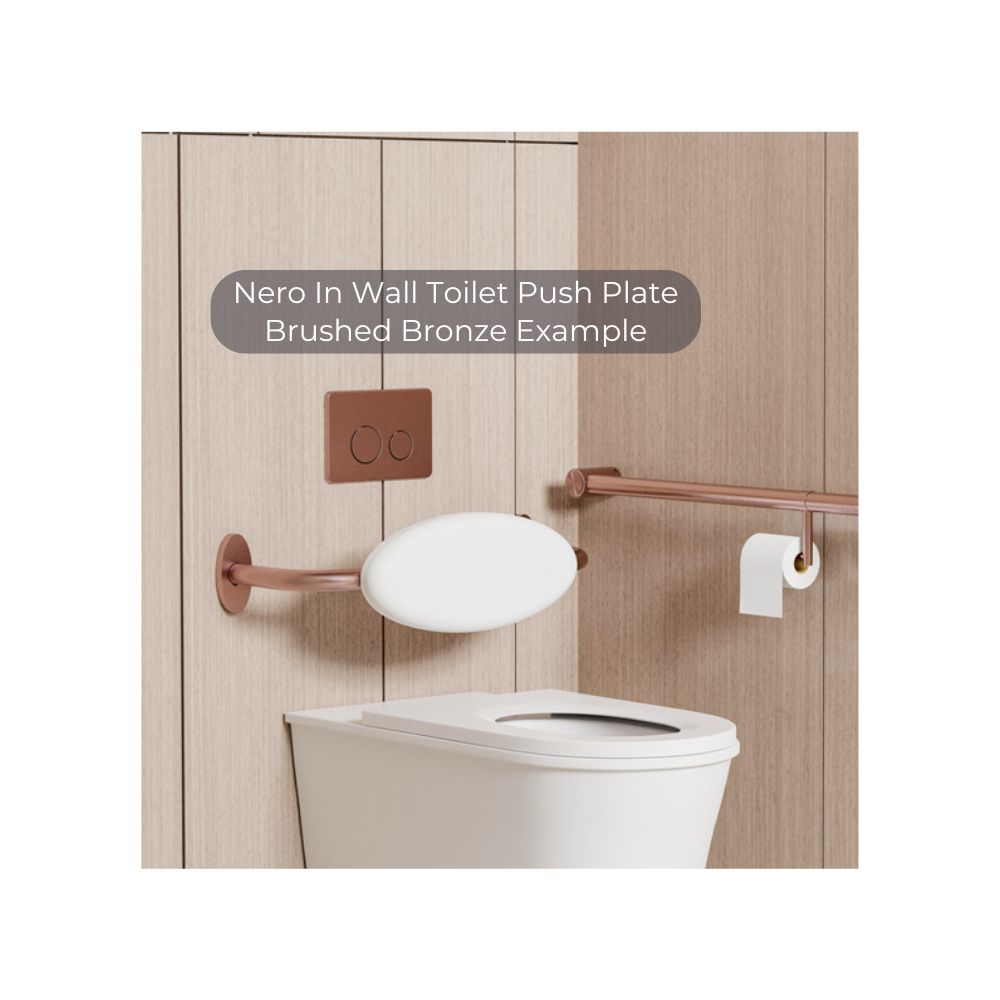 Nero In Wall Toilet Flush Button Push Plate Graphite - NRPL001GR