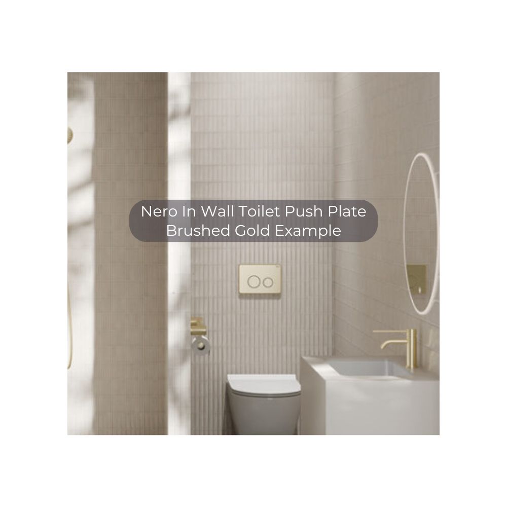 Nero In Wall Toilet Flush Button Push Plate Graphite - NRPL001GR