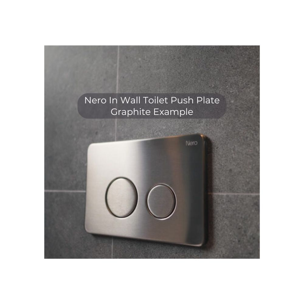Nero In Wall Toilet Flush Button Push Plate Graphite - NRPL001GR