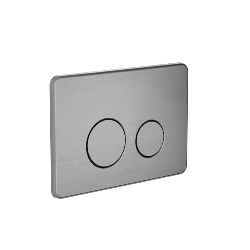 Nero In Wall Toilet Flush Button Push Plate Gun Metal - NRPL001GM