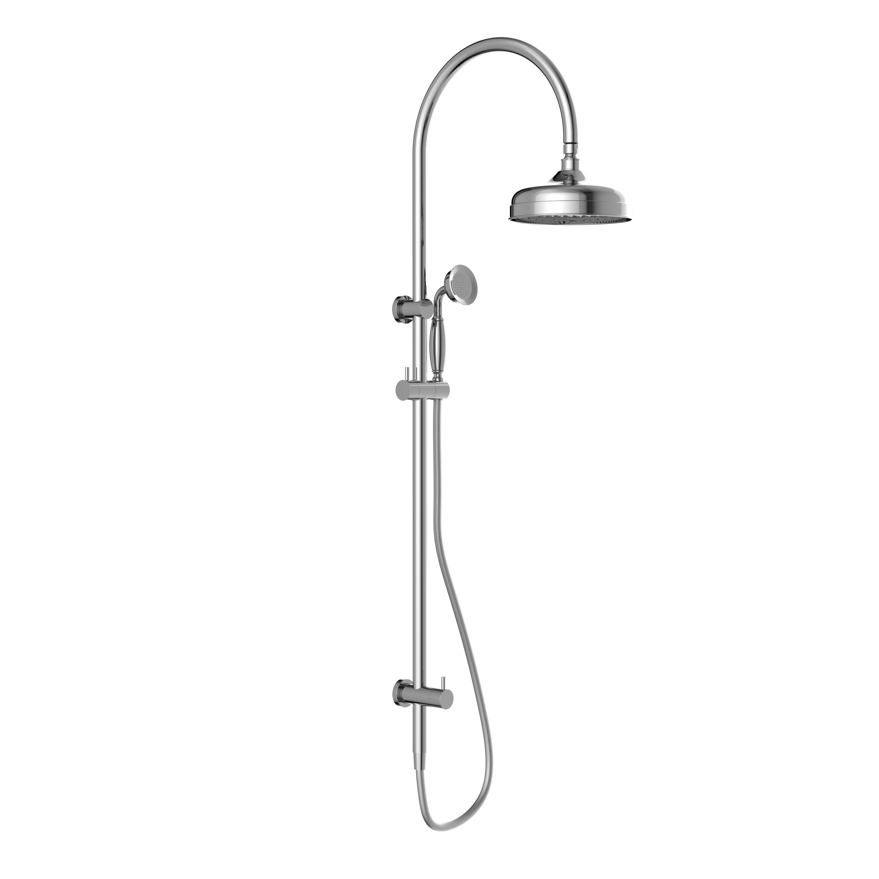 Nero York Twin Shower With Metal Hand Shower Chrome - NR69210502CH