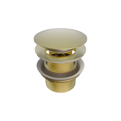 Pop Up Bath Waste 40mm With Overflow Brushed Gold - NRA710BG