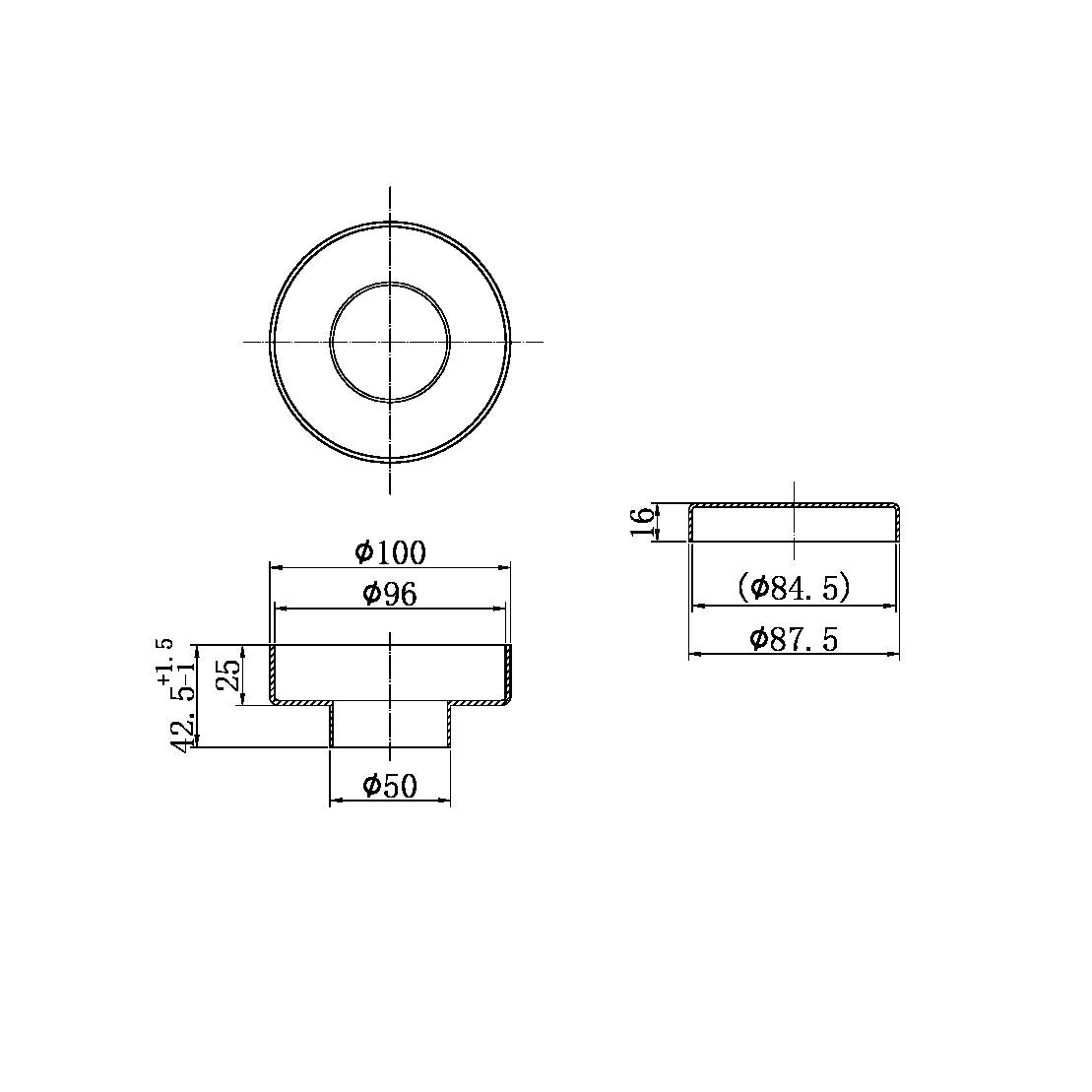 ROUND 100MM TILE INSERT FLOOR WASTE 50MM OUTLET BRUSHED BRONZE