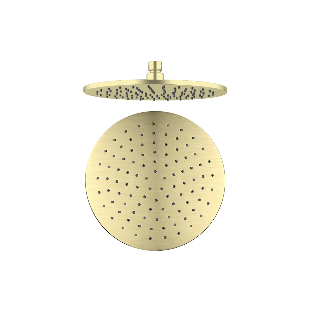 Round 250mm Shower Head Brushed Gold - NRROA1001BG