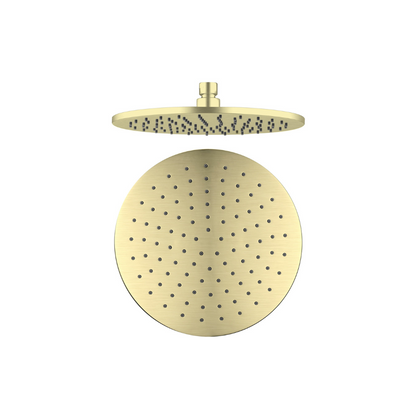 Round 250mm Shower Head Brushed Gold - NRROA1001BG