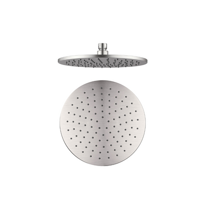 Round 250mm Shower Head Brushed Nickel - NRROA1001BN