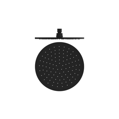 Round 250mm Shower Head Matte Black - NRROA1001MB