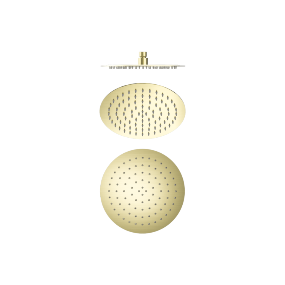 Round 250mm Stainless Steel Shower Head 4 Star Rating Brushed Gold - NR507036BG