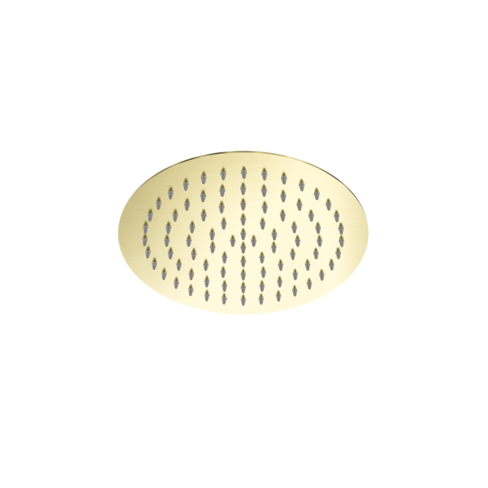 ROUND 250MM STAINLESS STEEL SHOWER HEAD 4 STAR RATING BRUSHED GOLD