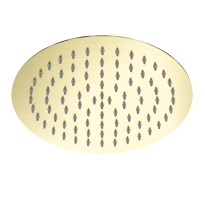 ROUND 250MM STAINLESS STEEL SHOWER HEAD 4 STAR RATING BRUSHED GOLD
