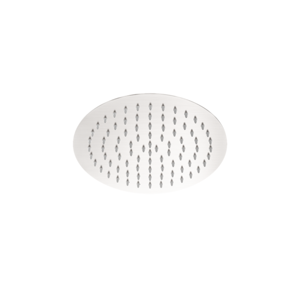 Round 250mm Stainless Steel Shower Head 4 Star Rating Brushed Nickel - NR507036BN