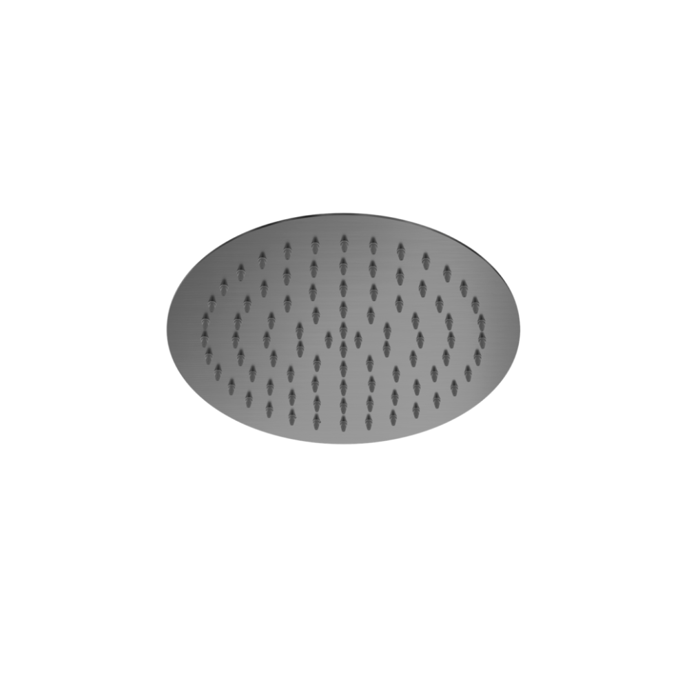 Round 250mm Stainless Steel Shower Head 4 Star Rating Gun Metal - NR507036GM