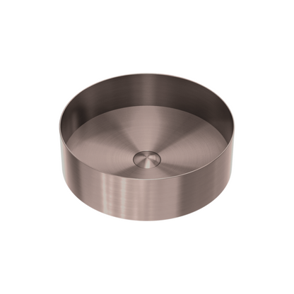 Round 400mm Stainless Steel Basin Brushed Bronze - NRB401rBZ