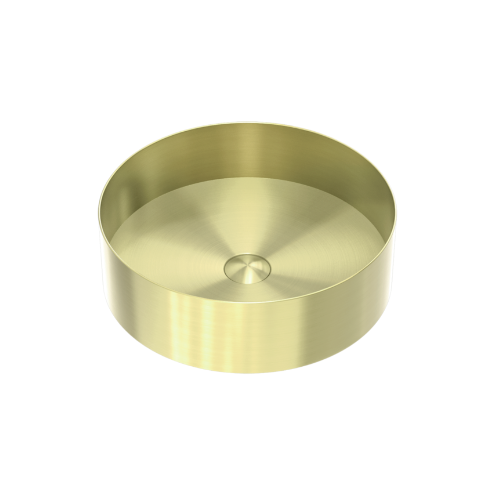 Round 400mm Stainless Steel Basin Brushed Gold - NRB401rBG