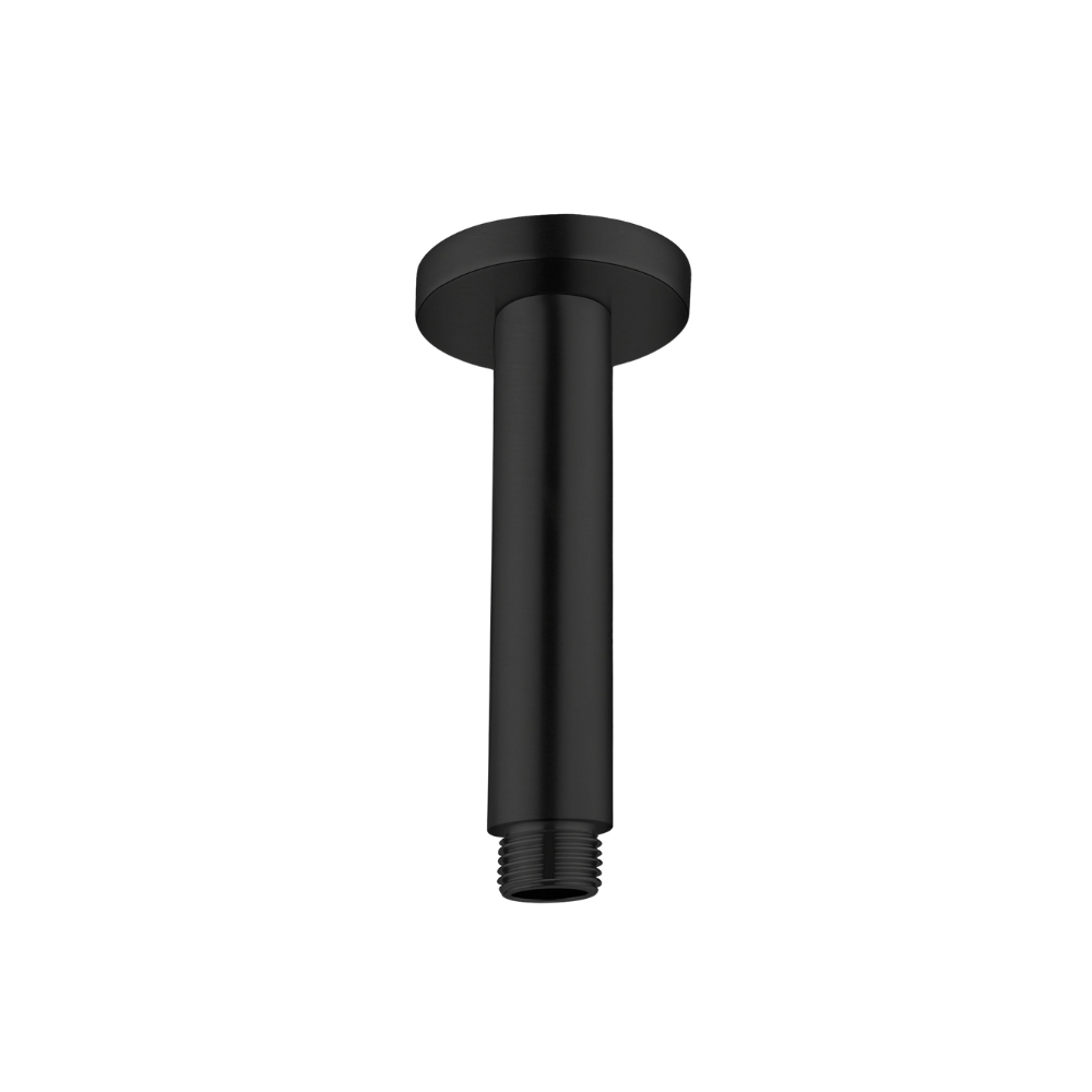 Round Ceiling Arm 100mm Length Matte Black - NR503100MB