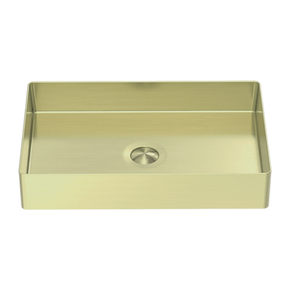 Rectangle Stainless Steel Basin Brushed Gold - NRB3555BG