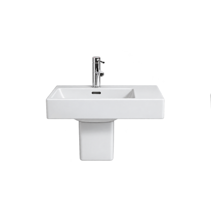 Reno Ceramic Care Shelf Basin Suits SDA 600 x 440 x 110mm Left Hand Bowl Gloss White - BEN-RENO-LHB